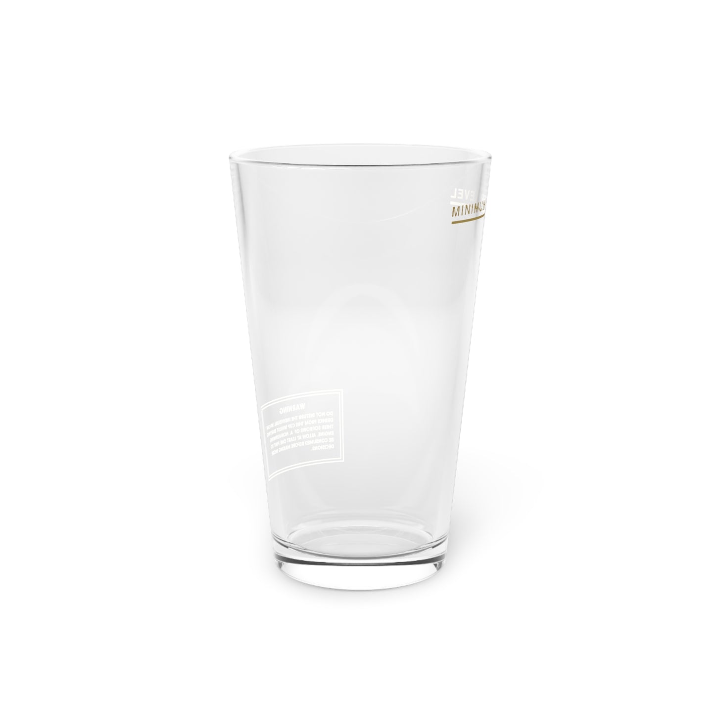 Minimum Beer Level Oil Tank Pint Glass, 16oz
