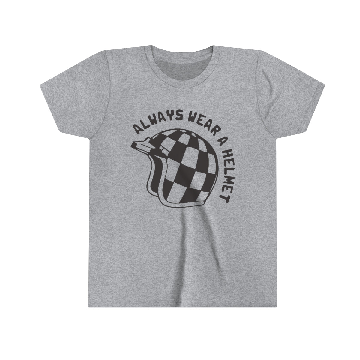 Youth "Always Wear A Helmet" Short Sleeve Tee