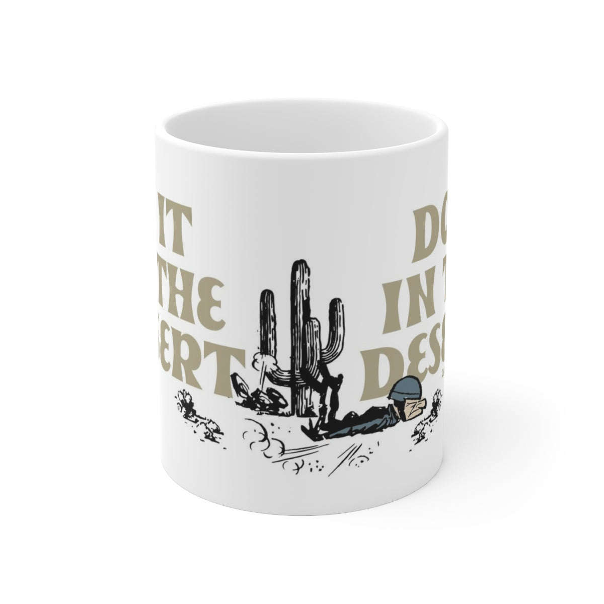 Standard Size "Do it in the Desert" Cactus Jumpers Ceramic Mug 11oz