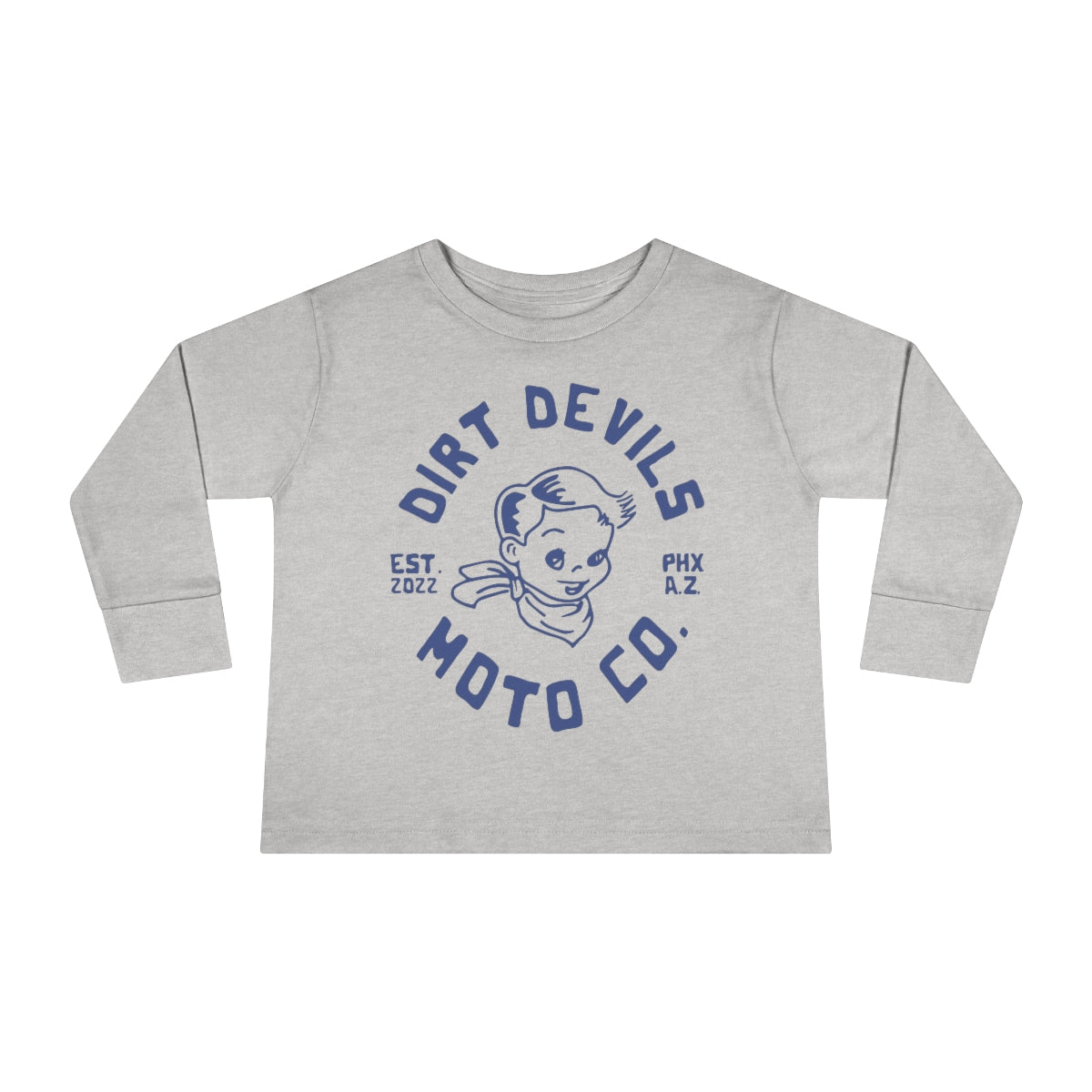 Toddler Long Sleeve "Dirt Devils Motor Co." Graphic Tee