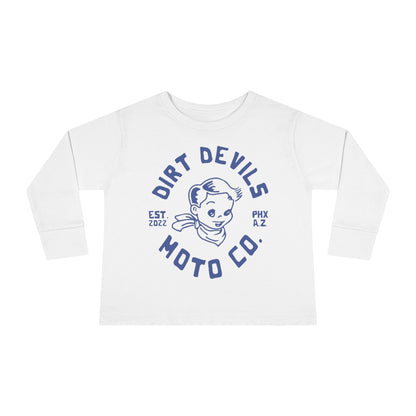 Toddler Long Sleeve "Dirt Devils Motor Co." Graphic Tee