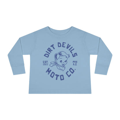 Toddler Long Sleeve "Dirt Devils Motor Co." Graphic Tee