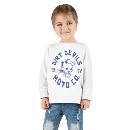 Toddler Long Sleeve "Dirt Devils Motor Co." Graphic Tee