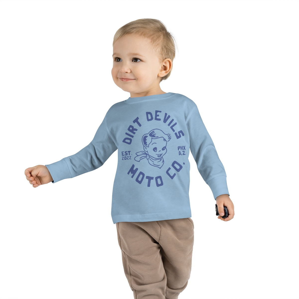 Toddler Long Sleeve "Dirt Devils Motor Co." Graphic Tee