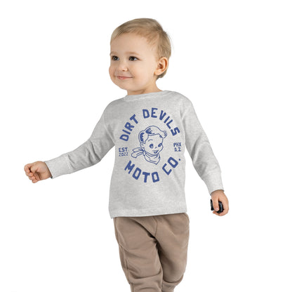 Toddler Long Sleeve "Dirt Devils Motor Co." Graphic Tee