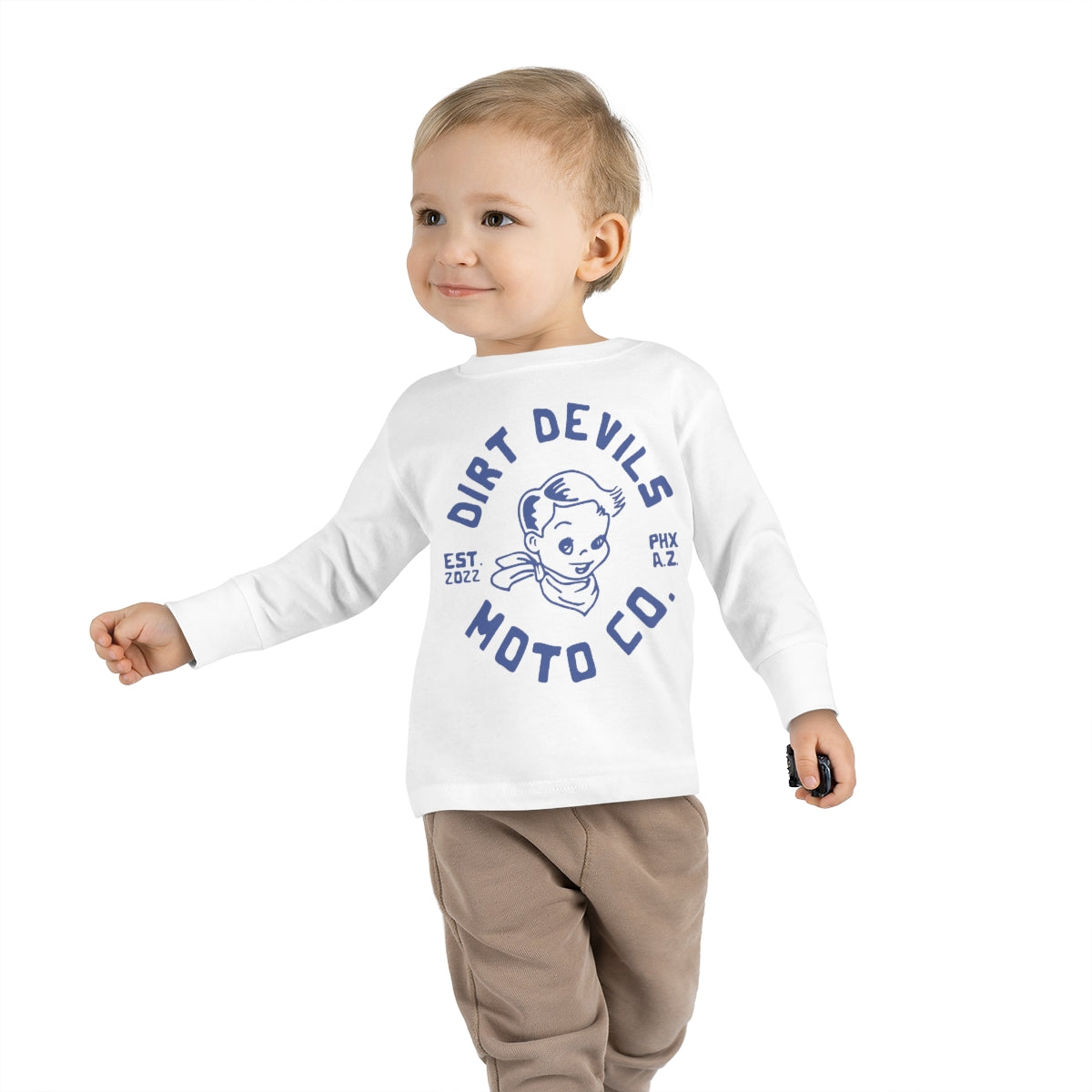 Toddler Long Sleeve "Dirt Devils Motor Co." Graphic Tee